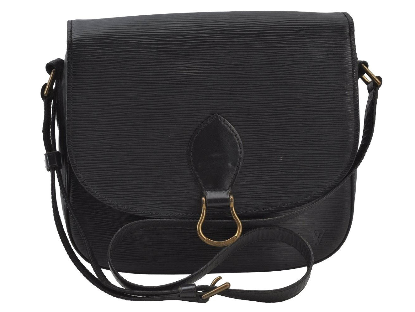 Auth Louis Vuitton Epi Saint Cloud GM Shoulder Cross Body Bag M52192 Black 1447J