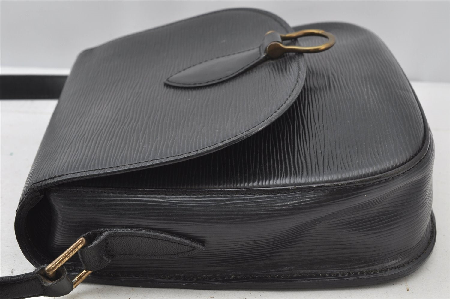 Auth Louis Vuitton Epi Saint Cloud GM Shoulder Cross Body Bag M52192 Black 1447J