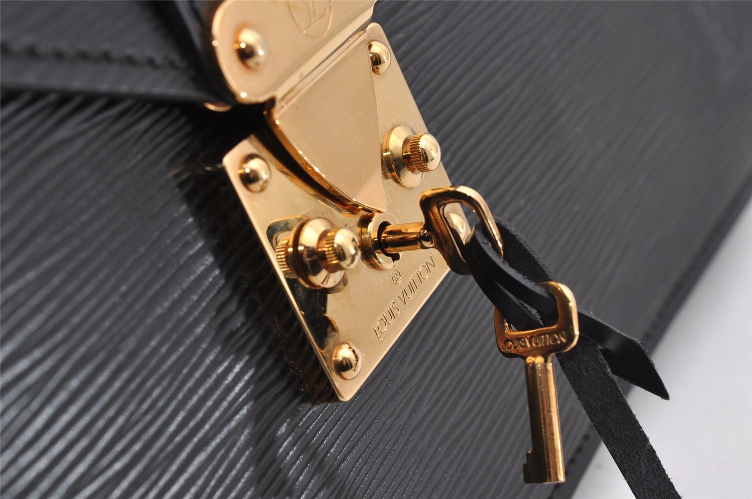 Auth Louis Vuitton Epi Porte Documents Bandouliere Briefcase M54462 Black 1448I