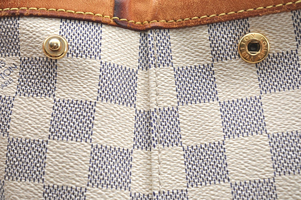 Authentic Louis Vuitton Damier Azur Hampstead MM N51206 Shoulder Tote Bag 1450H