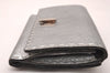 Authentic FENDI Selleria Vintage Long Wallet Purse Leather Silver 1450J