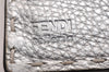 Authentic FENDI Selleria Vintage Long Wallet Purse Leather Silver 1450J