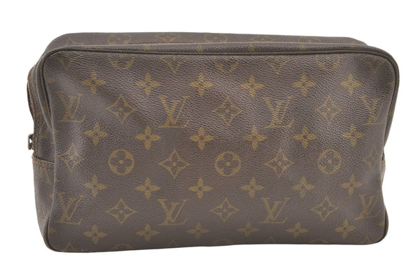 Auth Louis Vuitton Monogram Trousse Toilette 28 Clutch Bag M47522 Junk 1450K