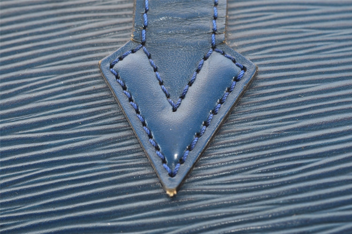 Authentic Louis Vuitton Epi Saint Jacques Hand Bag Blue M52275 LV 1451I