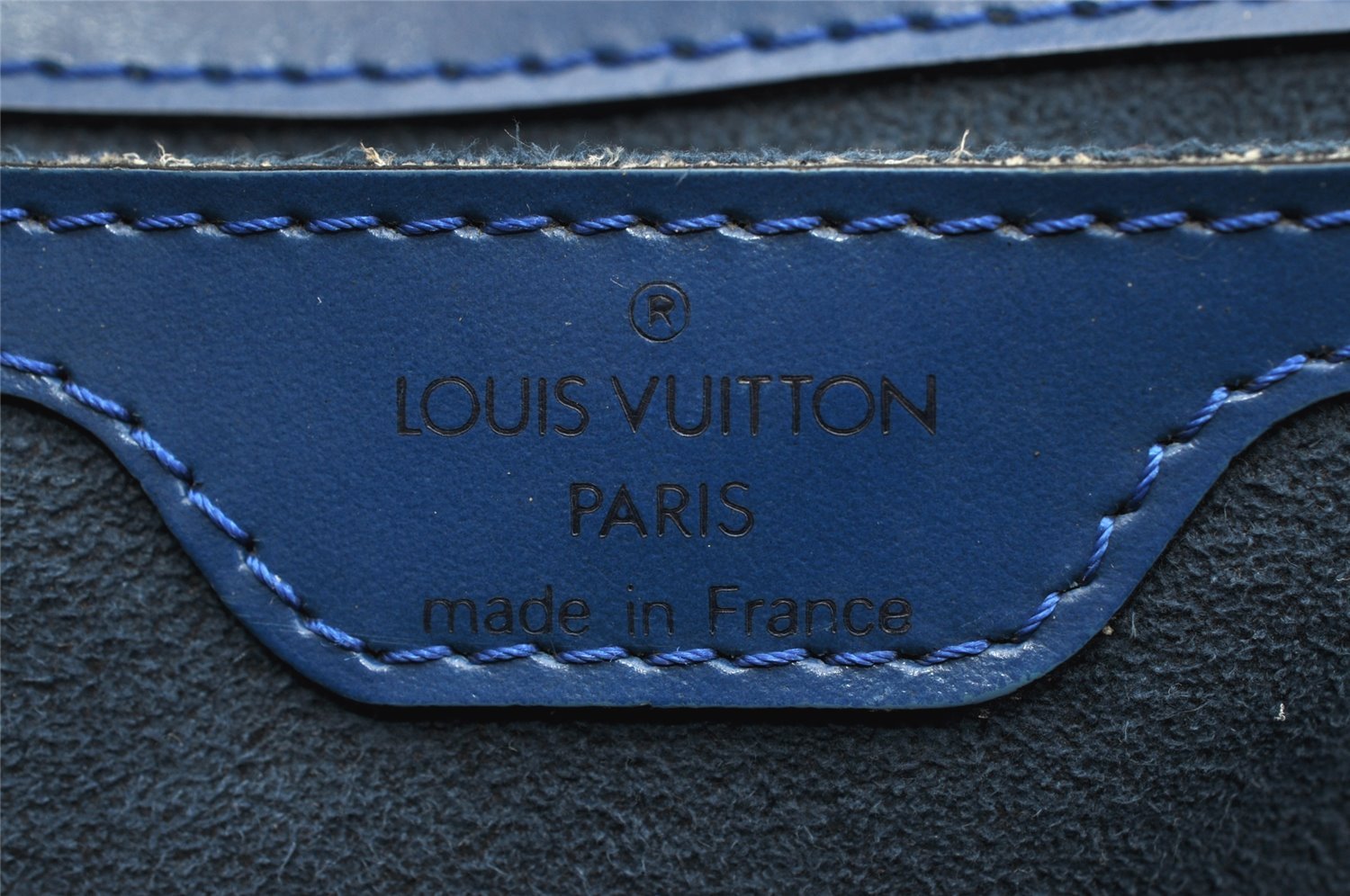 Authentic Louis Vuitton Epi Saint Jacques Hand Bag Blue M52275 LV 1451I