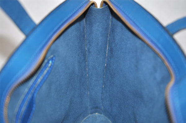 Authentic Louis Vuitton Epi Saint Jacques Hand Bag Blue M52275 LV 1451I