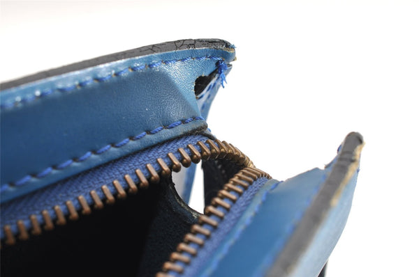 Authentic Louis Vuitton Epi Saint Jacques Hand Bag Blue M52275 LV 1451I