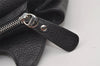 Authentic Salvatore Ferragamo Gancini Leather Shoulder Hand Bag Black 1451J