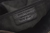 Authentic Salvatore Ferragamo Gancini Leather Shoulder Hand Bag Black 1451J