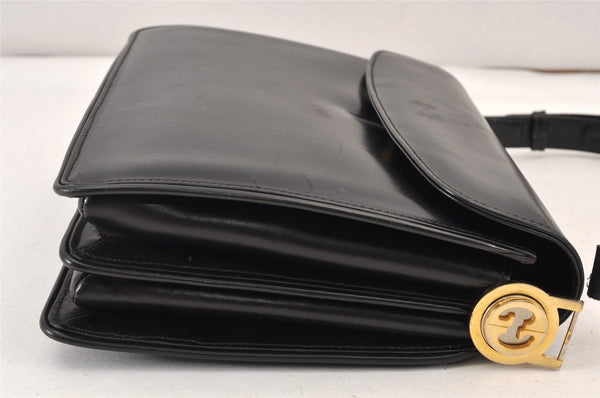 Authentic GUCCI Vintage Shoulder Hand Bag Purse Leather Black Junk 1451K