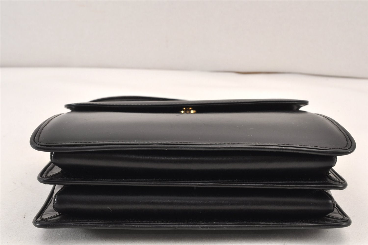 Authentic GUCCI Vintage Shoulder Hand Bag Purse Leather Black Junk 1451K