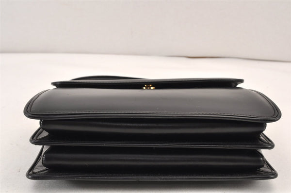 Authentic GUCCI Vintage Shoulder Hand Bag Purse Leather Black Junk 1451K