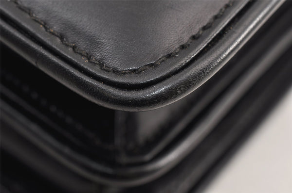Authentic GUCCI Vintage Shoulder Hand Bag Purse Leather Black Junk 1451K