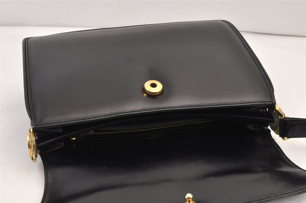 Authentic GUCCI Vintage Shoulder Hand Bag Purse Leather Black Junk 1451K