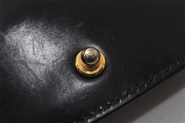 Authentic GUCCI Vintage Shoulder Hand Bag Purse Leather Black Junk 1451K