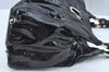 Authentic GUCCI Vintage Abbey Shoulder Tote Bag Enamel 189835 Black 1453J