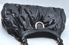 Authentic GUCCI Vintage Abbey Shoulder Tote Bag Enamel 189835 Black 1453J
