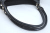Authentic GUCCI Vintage Abbey Shoulder Tote Bag Enamel 189835 Black 1453J