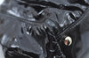 Authentic GUCCI Vintage Abbey Shoulder Tote Bag Enamel 189835 Black 1453J