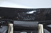 Authentic GUCCI Vintage Abbey Shoulder Tote Bag Enamel 189835 Black 1453J