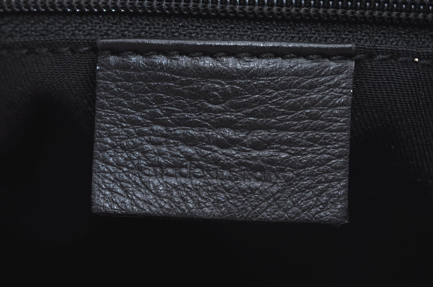 Authentic GUCCI Vintage Abbey Shoulder Tote Bag Enamel 189835 Black 1453J
