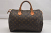 Authentic Louis Vuitton Monogram Speedy 30 Hand Boston Bag M41526 LV 1454K