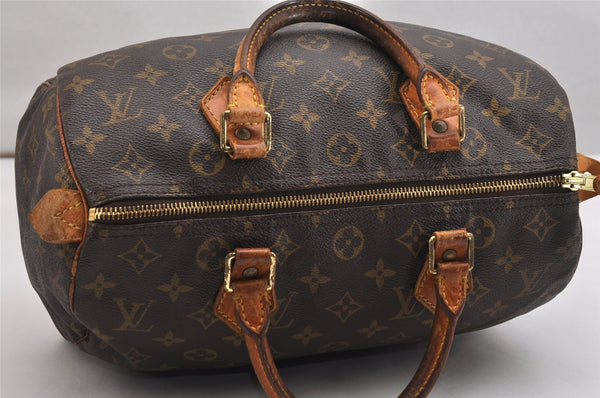 Authentic Louis Vuitton Monogram Speedy 30 Hand Boston Bag M41526 LV 1454K