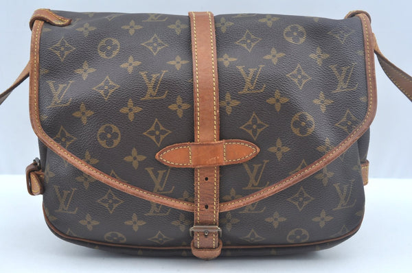Authentic Louis Vuitton Monogram Saumur 30 Shoulder Cross Bag M42256 LV 1456I
