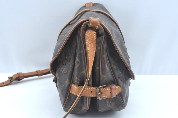 Authentic Louis Vuitton Monogram Saumur 30 Shoulder Cross Bag M42256 LV 1456I