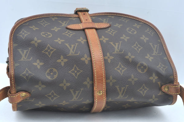Authentic Louis Vuitton Monogram Saumur 30 Shoulder Cross Bag M42256 LV 1456I