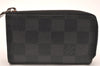 Authentic Louis Vuitton Damier Graphite Car Key Case M64410 LV 1456J