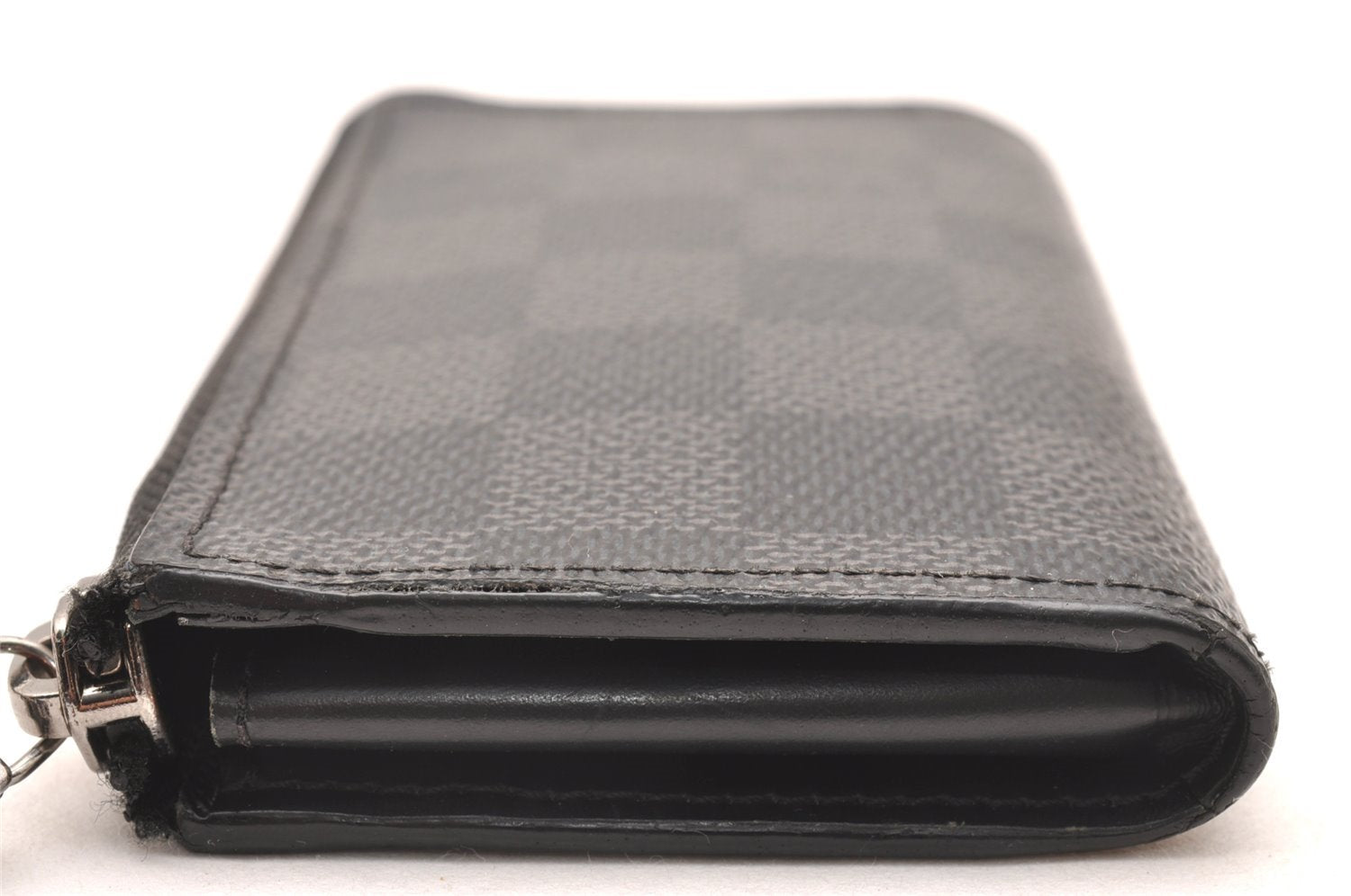 Authentic Louis Vuitton Damier Graphite Car Key Case M64410 LV 1456J