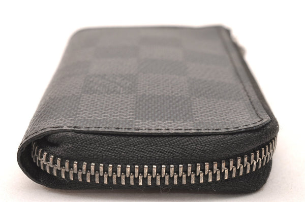 Authentic Louis Vuitton Damier Graphite Car Key Case M64410 LV 1456J