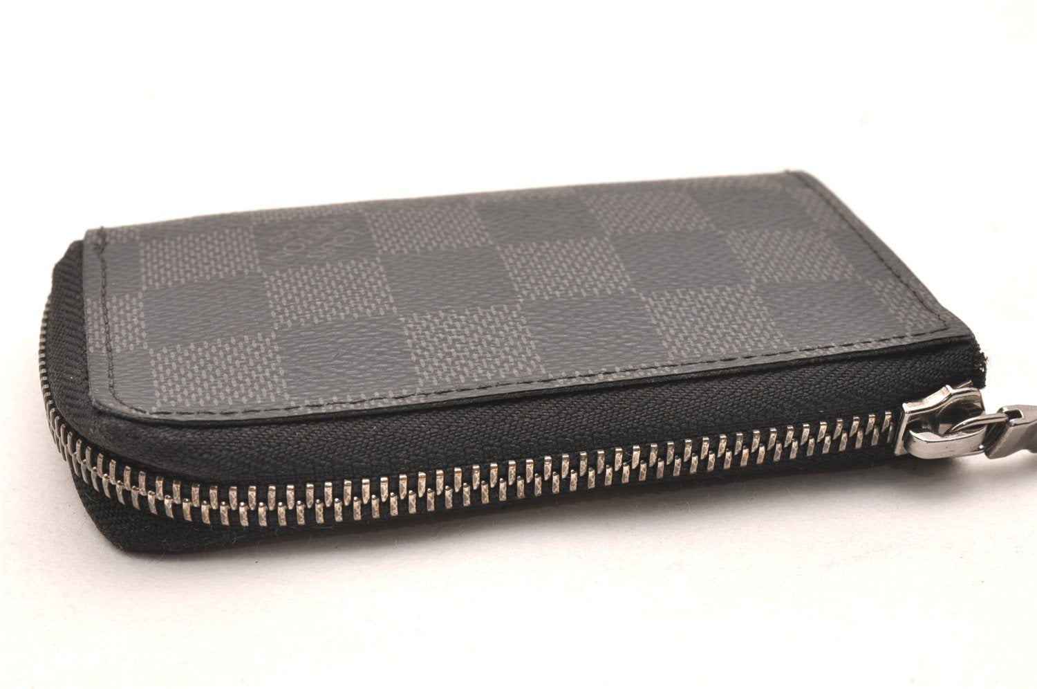 Authentic Louis Vuitton Damier Graphite Car Key Case M64410 LV 1456J