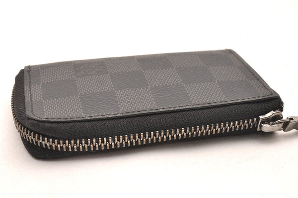Authentic Louis Vuitton Damier Graphite Car Key Case M64410 LV 1456J
