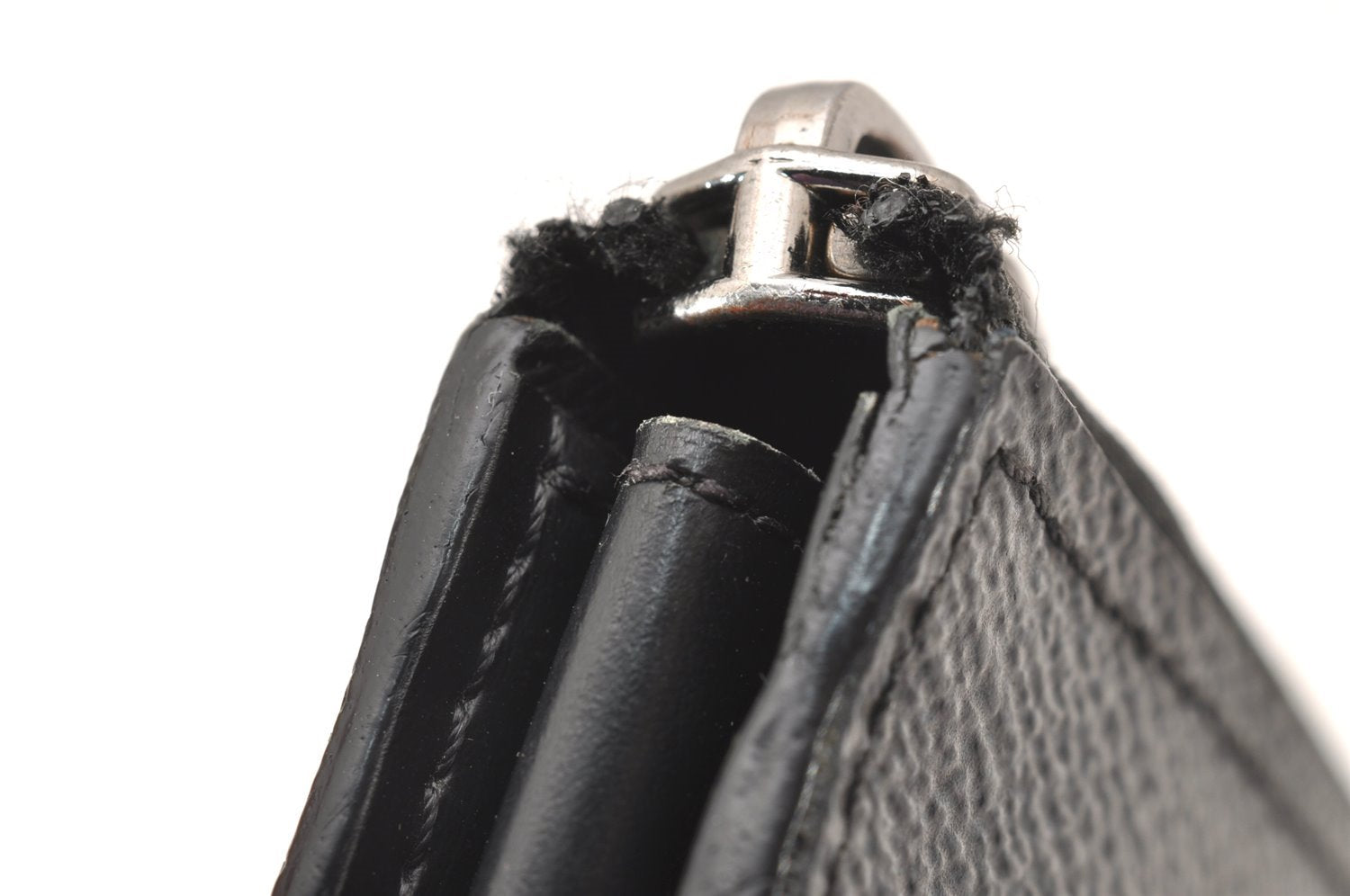 Authentic Louis Vuitton Damier Graphite Car Key Case M64410 LV 1456J