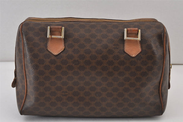 Authentic CELINE Macadam Blason Pattern Clutch Bag PVC Leather Brown Junk 1456K