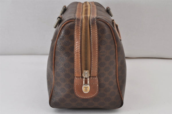 Authentic CELINE Macadam Blason Pattern Clutch Bag PVC Leather Brown Junk 1456K