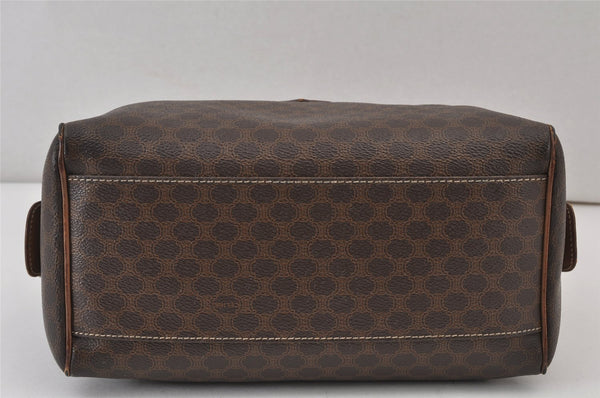 Authentic CELINE Macadam Blason Pattern Clutch Bag PVC Leather Brown Junk 1456K