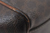 Authentic CELINE Macadam Blason Pattern Clutch Bag PVC Leather Brown Junk 1456K