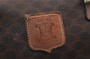 Authentic CELINE Macadam Blason Pattern Clutch Bag PVC Leather Brown Junk 1456K