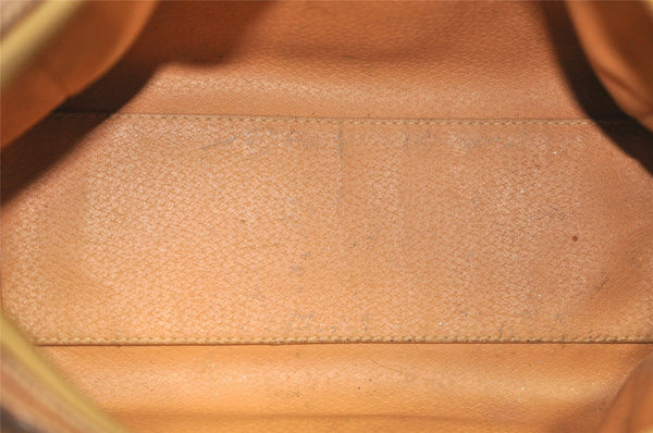Authentic CELINE Macadam Blason Pattern Clutch Bag PVC Leather Brown Junk 1456K
