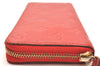 Authentic Louis Vuitton Empreinte Portefeuille Clemence Wallet M60169 Red 1457J