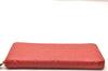 Authentic Louis Vuitton Empreinte Portefeuille Clemence Wallet M60169 Red 1457J