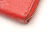 Authentic Louis Vuitton Empreinte Portefeuille Clemence Wallet M60169 Red 1457J