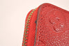 Authentic Louis Vuitton Empreinte Portefeuille Clemence Wallet M60169 Red 1457J