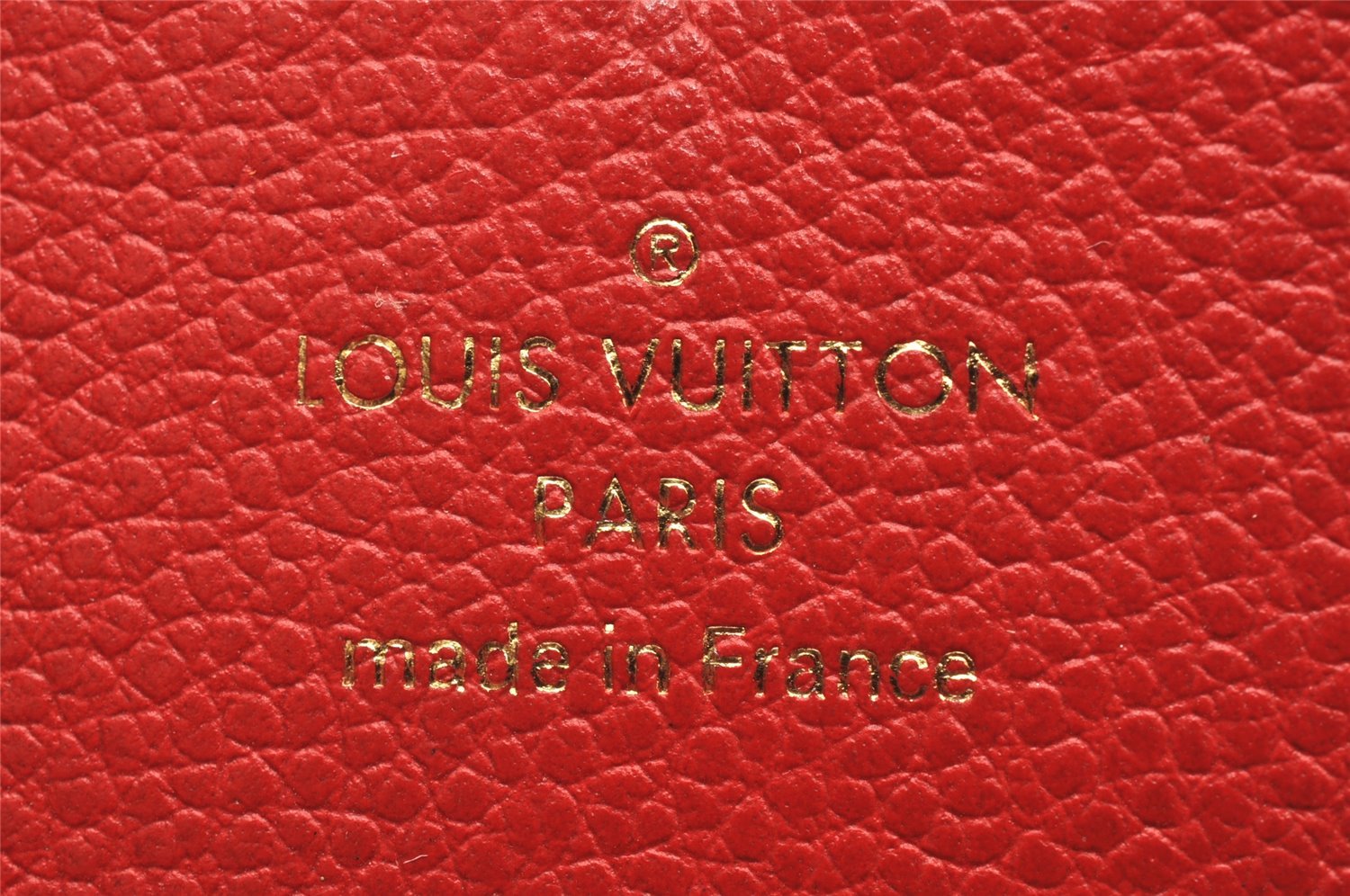 Authentic Louis Vuitton Empreinte Portefeuille Clemence Wallet M60169 Red 1457J