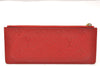 Authentic Louis Vuitton Empreinte Portefeuille Clemence Wallet M60169 Red 1457J