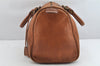 Authentic Burberrys Vintage Leather Hand Boston Bag Purse Brown 1457K