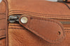 Authentic Burberrys Vintage Leather Hand Boston Bag Purse Brown 1457K
